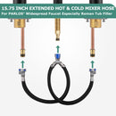 Replacement 15.75 Inch Extended Quick Connect Hose with Snap-in Buckle for PARLOS Widespread Faucet Roman Tub Filler (2109301)