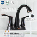 PARLOS 2-Handle Bathroom Sink Faucet with Metal Pop-up Drain and Faucet Supply Lines, Oil Rubbed Bronze, Demeter 13626