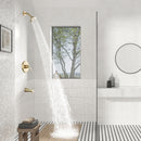 PARLOS Shower System, Brushed Gold Shower Faucet Set with Tub Spout(Valve Included), 5-Setting Mode Shower Head and Tub Spout with Diverter, Wall Mounted Shower Bathtub Combo, 1436508
