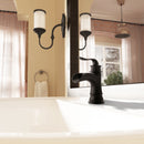 PARLOS Single Handle Bathroom Faucet with Deck Plate, Metal Pop Up Drain and cUPC Faucet Supply Lines, Matte Black  (1434904)