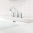 PARLOS Widespread 2 Handles Bathroom Faucet with Metal Pop Up Sink Drain and cUPC Faucet Supply Lines, Chrome, 1.2GPM Demeter 1364701P