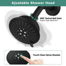 PARLOS Shower Faucet with Valve, Single-Handle Shower Trim Kit with 5-Spray Touch-Clean Shower Head, Wall Mounted Shower Faucets Sets Complete, 1436704