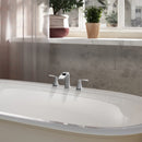 PARLOS 2-Handle Widespread Waterfall Roman Bathtub Faucet Tub Filler, Brushed Nickel (1434202)
