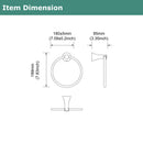PARLOS Towel Ring, Wall Mounted Hand Towel Holder, Matte Black Hand Towel Bar for Bathroom & Kitchen, 2101804