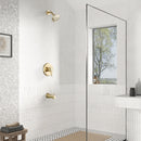 PARLOS Shower System, Brushed Gold Shower Faucet Set with Tub Spout(Valve Included), 5-Setting Mode Shower Head and Tub Spout with Diverter, Wall Mounted Shower Bathtub Combo, 1436508
