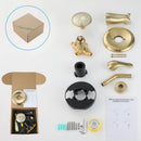 PARLOS Shower System, Brushed Gold Shower Faucet Set with Tub Spout(Valve Included), 5-Setting Mode Shower Head and Tub Spout with Diverter, Wall Mounted Shower Bathtub Combo, 1436508
