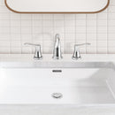 PARLOS Widespread 2 Handles Bathroom Faucet with Metal Pop Up Sink Drain and cUPC Faucet Supply Lines, Chrome, 1.2GPM Demeter 1364701P