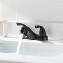 PARLOS Two-Handle Bathroom Sink Faucet with Metal Drain Assembly and Supply Hose, Lead-Free cUPC,Oil Rubbed Bronze,1.2 GPM,13590P