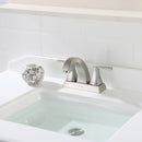 PARLOS 2 Handles 4 Inch Centerset Bathroom Sink Faucet Brushed Nickel with All Metal Pop-up Drain & Faucet Supply Lines, 1.2GPM, Doris 14072P