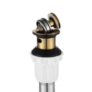 PARLOS Pop up Sink Drain with Strainer Pop Up Drain with Overflow for Bathroom Vessel Sink, Brushed Gold, 2100608-1