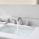 PARLOS Widespread Two Handles Bathroom Sink Faucet Brushed Nickel, 1.2GPM 1435002PD