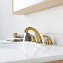 PARLOS Widespread 2 Handles Bathroom Sink Faucet 8 inch Deck Mount 3 Hole Lavatory Vanity Faucet, 1.2GPM, Brushed Gold, 1435008PD