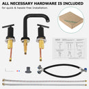 PARLOS Widespread 8 inch Bathroom Sink Faucet 3 Hole Vanity Faucet with cUPC Faucet Supply Lines, Matte Black, 1.2GPM, 1437504PD
