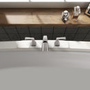 PARLOS 2-Handle Widespread Waterfall Roman Bathtub Faucet Tub Filler, Brushed Nickel (1434202)