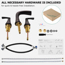 PARLOS 2-Handle Widespread Waterfall Roman Bathtub Faucet Tub Filler, Oil Rubbed Bronze (1434203)