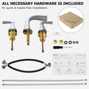 PARLOS 2-Handle Widespread Waterfall Roman Bathtub Faucet Tub Filler, Brushed Nickel (1434202)