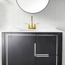 PARLOS Swivel Spout 2-Handle Lavatory Faucet Bathroom Sink Faucet with Metal Pop-up Drain and Faucet Supply Lines, Brushed Gold, 1.2 GPM (1362708P)