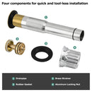 PARLOS Bathroom Sink Drain without Overflow, Metal Pop Up Drain for Vessel Sink, Brushed Gold, 2108608