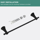 PARLOS Matte Black Bathroom Towel Bar, 17 Inch Wall Mounted Towel Bar for Bathroom, Shower Door, 2101904