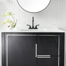 PARLOS Two-Handle Bathroom Sink Faucet with Metal Drain Assembly and Supply Hose Lead-Free cUPC Mixer Double Handle Tap Laundry Utility Faucet, Matte Black, 1.2 GPM (1359104P)