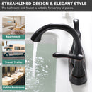 PARLOS 2-Handle Bathroom Sink Faucet with Metal Pop-up Drain and Faucet Supply Lines, Oil Rubbed Bronze, Demeter 13626