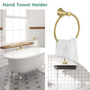 PARLOS Towel Ring, Wall Mounted Hand Towel Holder, Brushed Gold Hand Towel Bar for Bathroom & Kitchen, 2101808