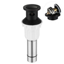 PARLOS Pop up Sink Drain with Strainer Pop Up Drain with Overflow for Bathroom Vessel Sink, Matte Black,2100604