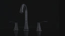 PARLOS Widespread Double Handles Bathroom Faucet with Metal Pop Up Drain and cUPC Faucet Supply Lines, Matte Black, 1.2 GPM (13653P)
