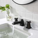EZANDA Brass 2-Handle Widespread Bathroom Sink Faucet with Metal Pop-up Sink Drain & Supply Lines, Oil Rubbed Bronze (1433603)