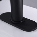 NEWATER Waterfall Spout Brass Bathroom Sink Faucet Basin Mixer Tap Matte Black Single Handle 78171