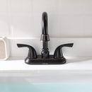 PARLOS Double-Handle Lavatory Faucet with Metal Drain Assembly cUPC Bathroom Two-Handle Oil Rubbed Bronze, 1.5 GPM (13592)