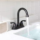 PARLOS Double-Handle Lavatory Faucet with Metal Drain Assembly cUPC Bathroom Two-Handle Oil Rubbed Bronze, 1.5 GPM (13592)