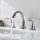 PARLOS Widespread 2 Handles Bathroom Faucet with Metal Pop Up Sink Drain and cUPC Faucet Supply Lines, Brushed Nickel, 1.2 GPM (13647P)