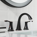 PARLOS Widespread 2 Handles Bathroom Faucet with Metal Pop Up Sink Drain and cUPC Faucet Supply Lines, Oil Rubbed Bronze, 1.2 GPM (13648P)