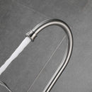 PARLOS 8 Inch Two Handles High Arch Kitchen Sink Faucet with Side Sprayer & Supply Lines, Brushed Nickel, Demeter 14138