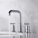 PARLOS 8 inch Widespread Bathroom Sink Faucet 2-Handle Chrome with All Metal Pop-up Drain & Faucet Supply Lines (1434101)