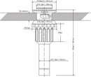 PARLOS Pop up Sink Drain with Strainer Pop Up Drain with Overflow for Bathroom Vessel Sink, Chrome,2100601