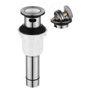 PARLOS Pop up Sink Drain with Strainer Pop Up Drain with Overflow for Bathroom Vessel Sink, Brushed Nickel,2100602